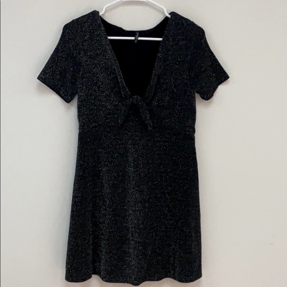 Urban Outfitters Sparkly Tie Front Mini Dress - Picture 3 of 10